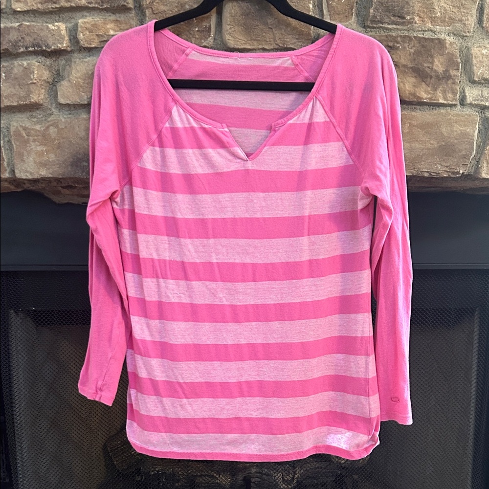 Pink Striped Women's Top. Large